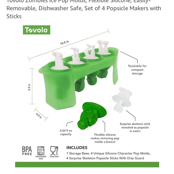 Zombie horror goth popsicle mold silicone - Picture 2 of 7